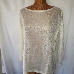 My Michelle Women's Top with Floral Lace Detailing - M